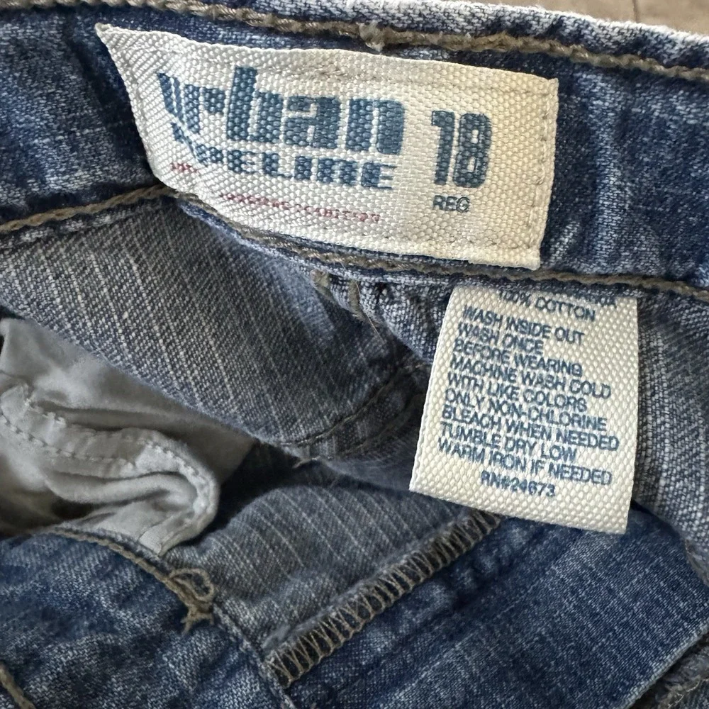 Urban Pipeline Jeans Boys 18 Reg Blue Medium Wash Denim Grunge Skate Streetwear